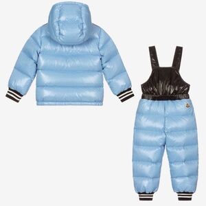 Moncler Kids Blue and Black Matching Set